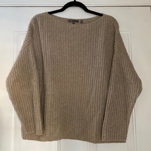 Vince Wool sweater. 3/4 sleeve. Boxy fit. Boat neckline. Size Medium but roomy.